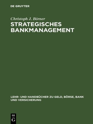 cover image of Strategisches Bankmanagement